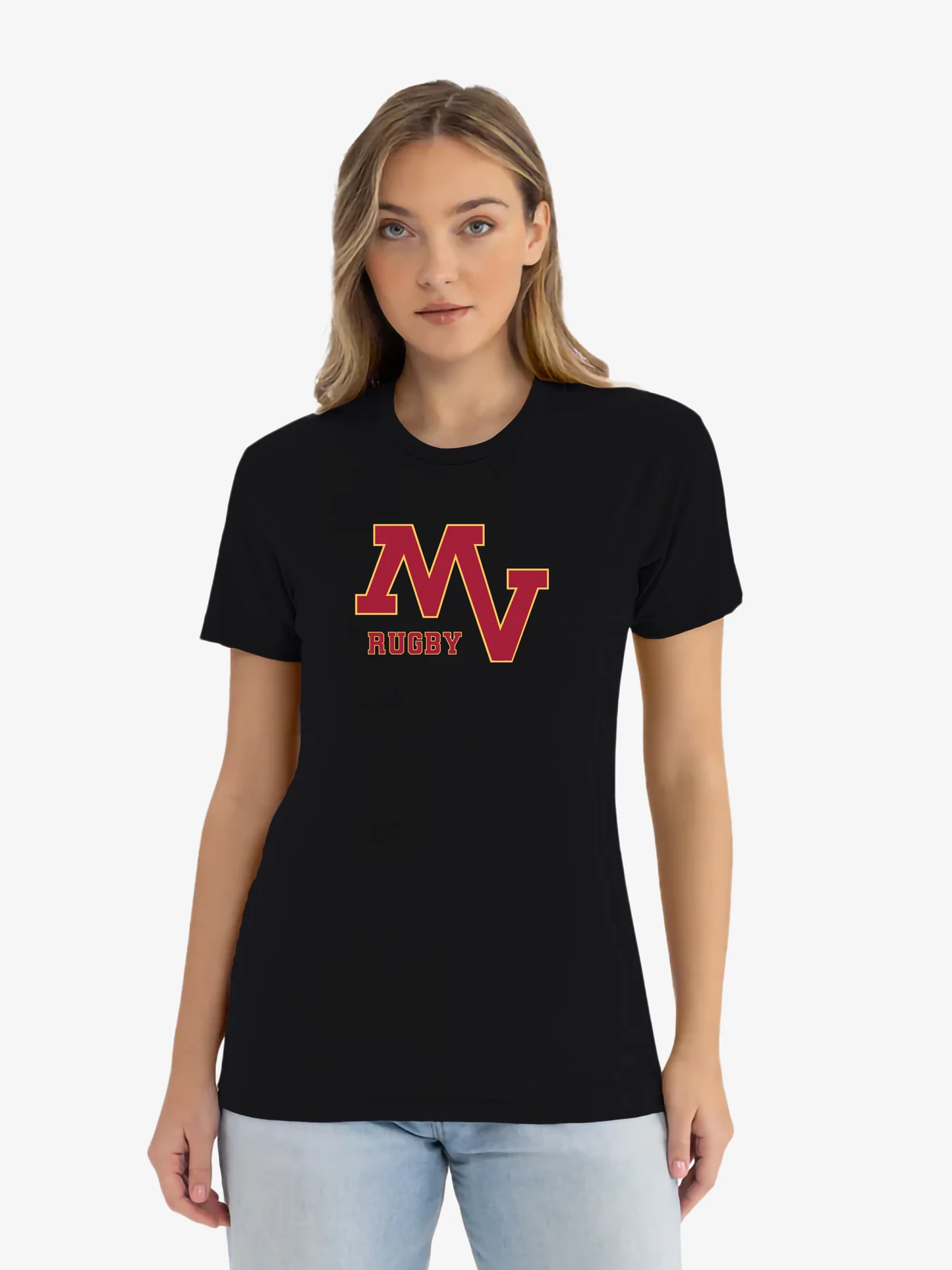 Mountain View Rugby MV logo shirt