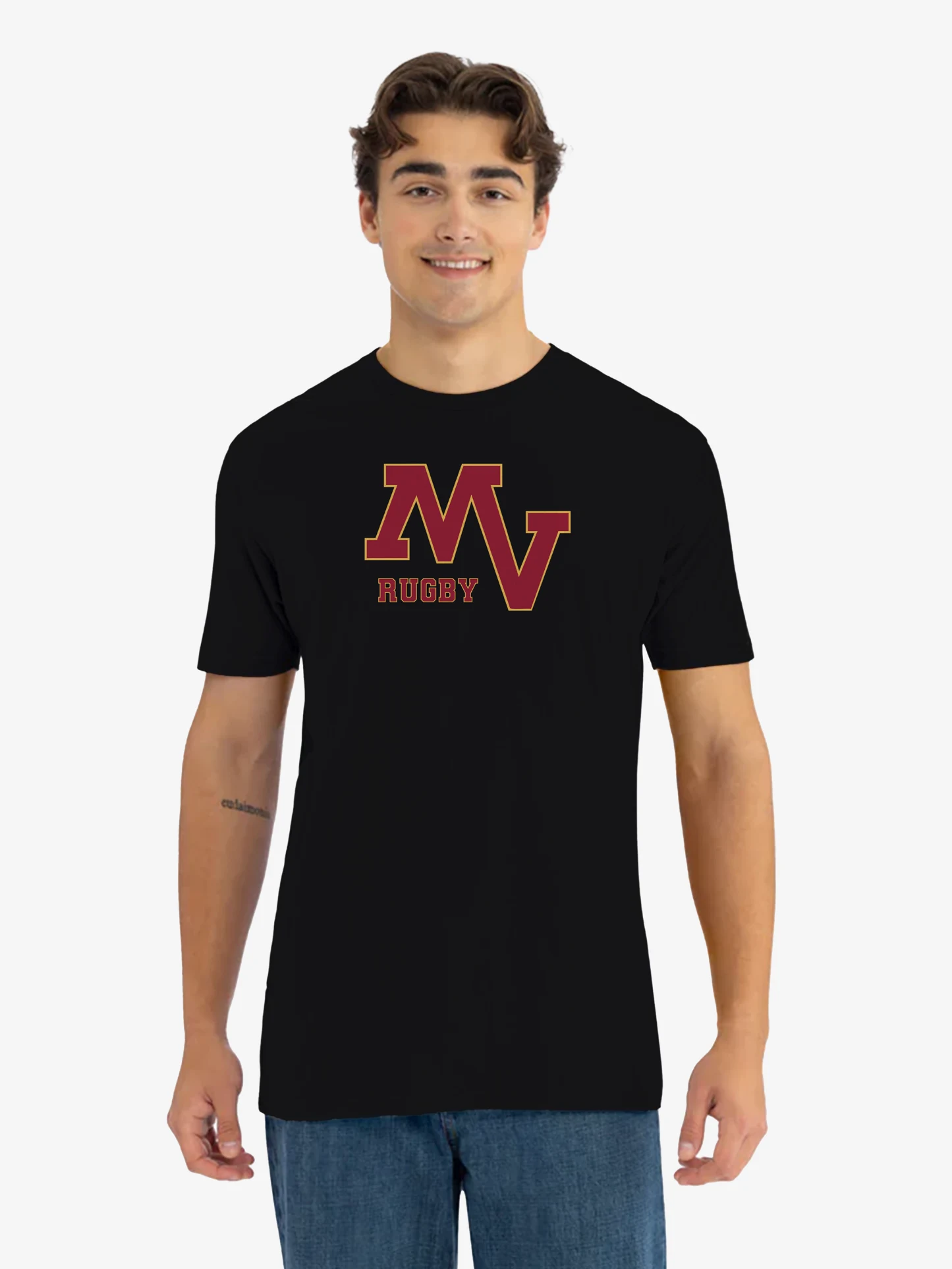 Mountain View Rugby MV logo shirt