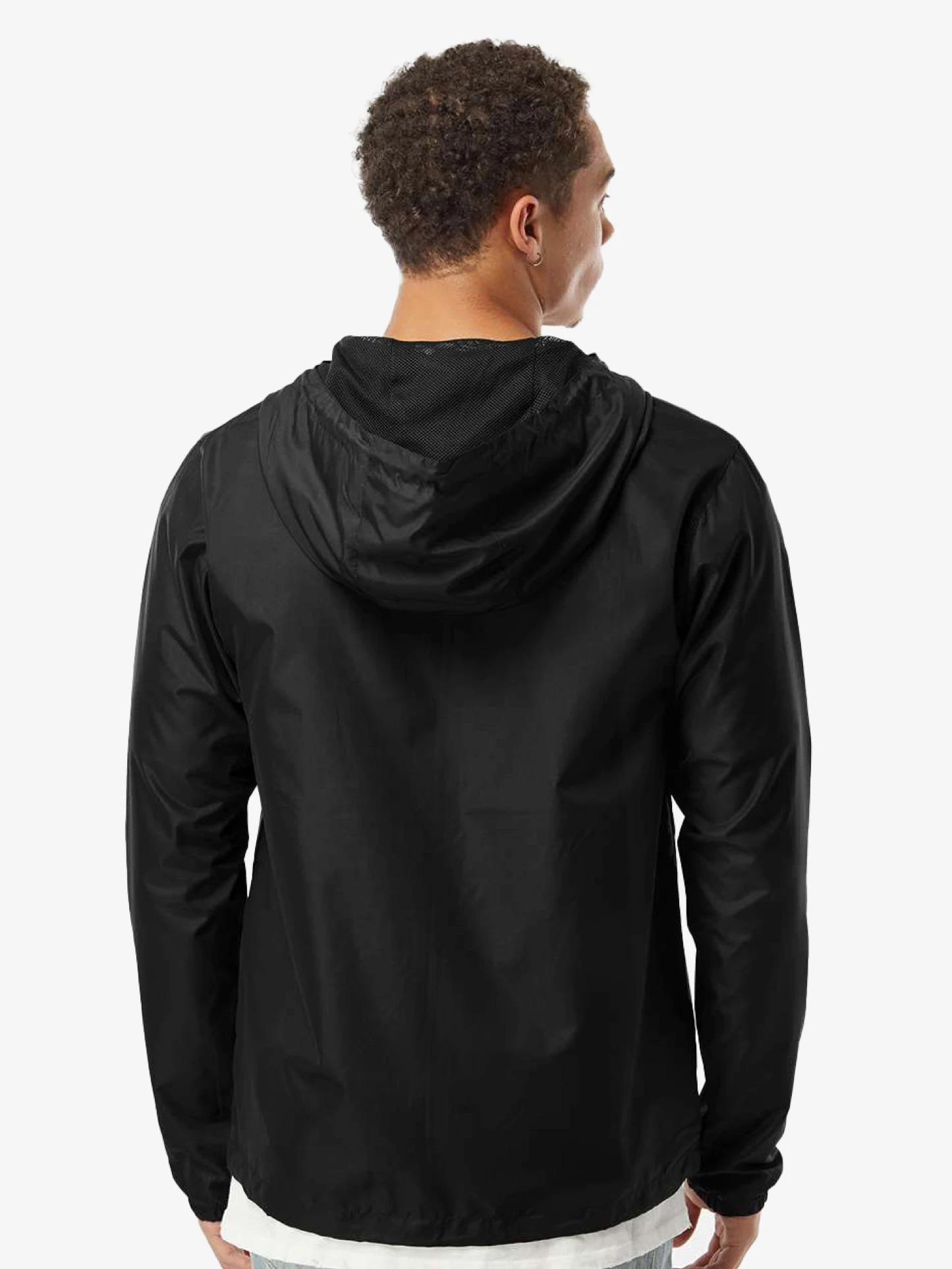 Coach wearing Mountain View Rugby full zip windbreaker on sideline